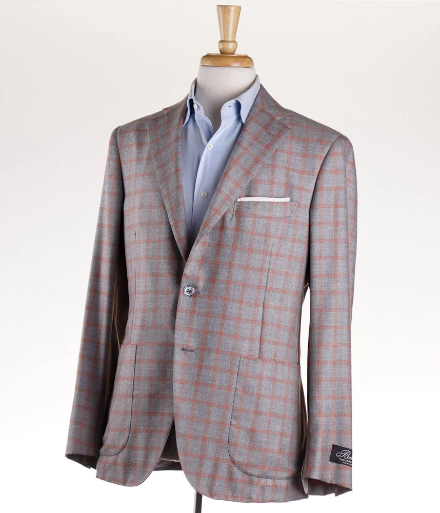 Belvest Gray Check Cashmere-Silk Sport Coat