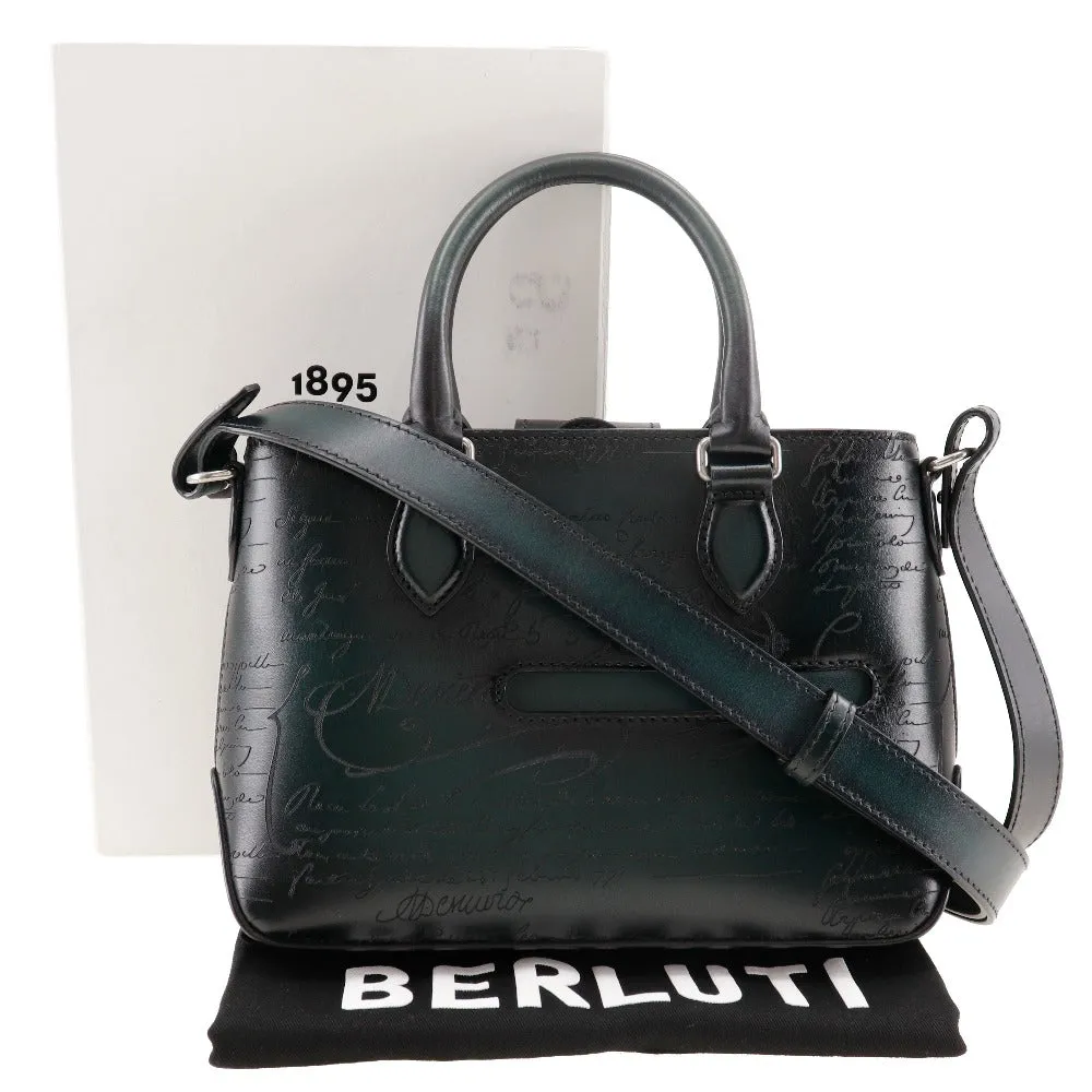 Berluti Leather Handbag 2WAY Green