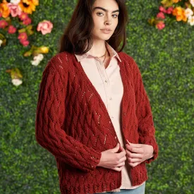 Bernat Knit Lacy Short Cardigan