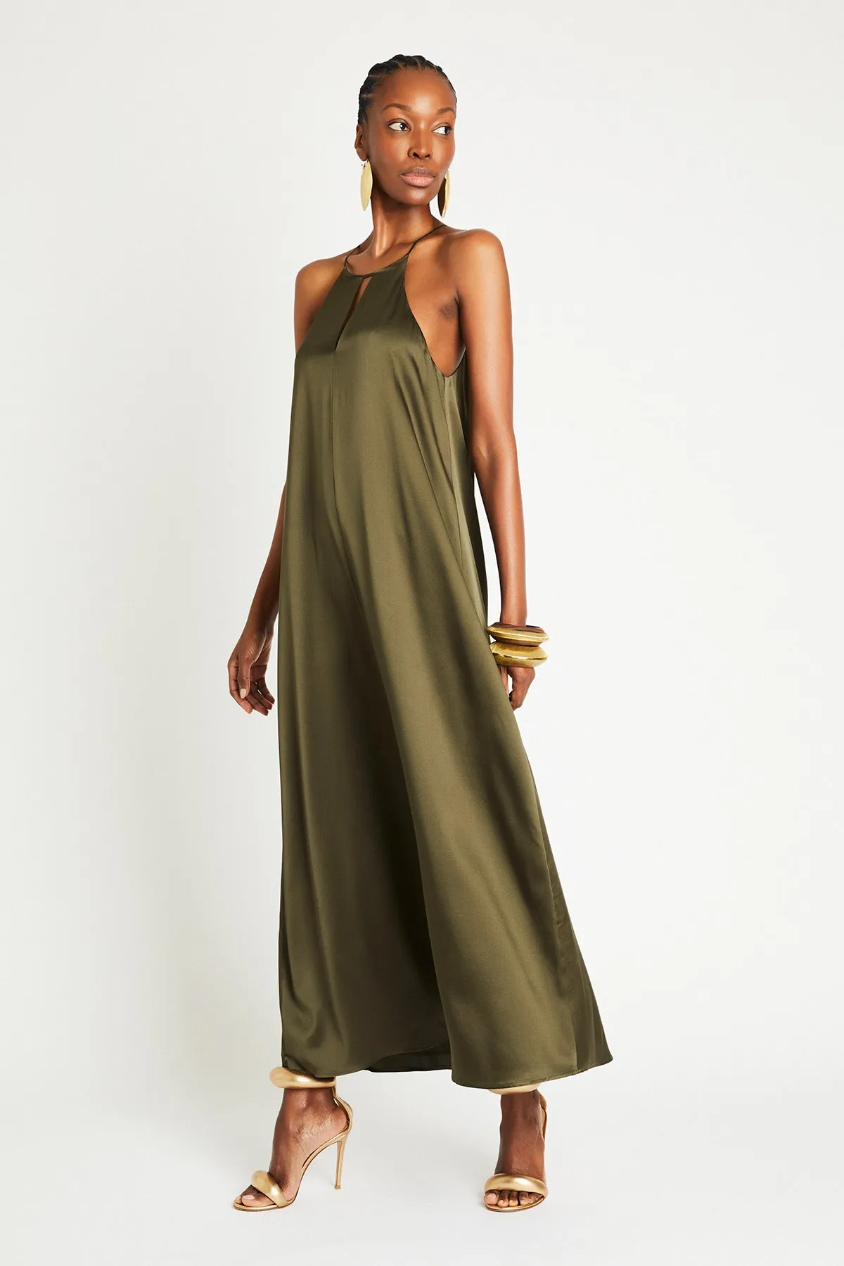   Beryll Sienna Silk Dress | Olive