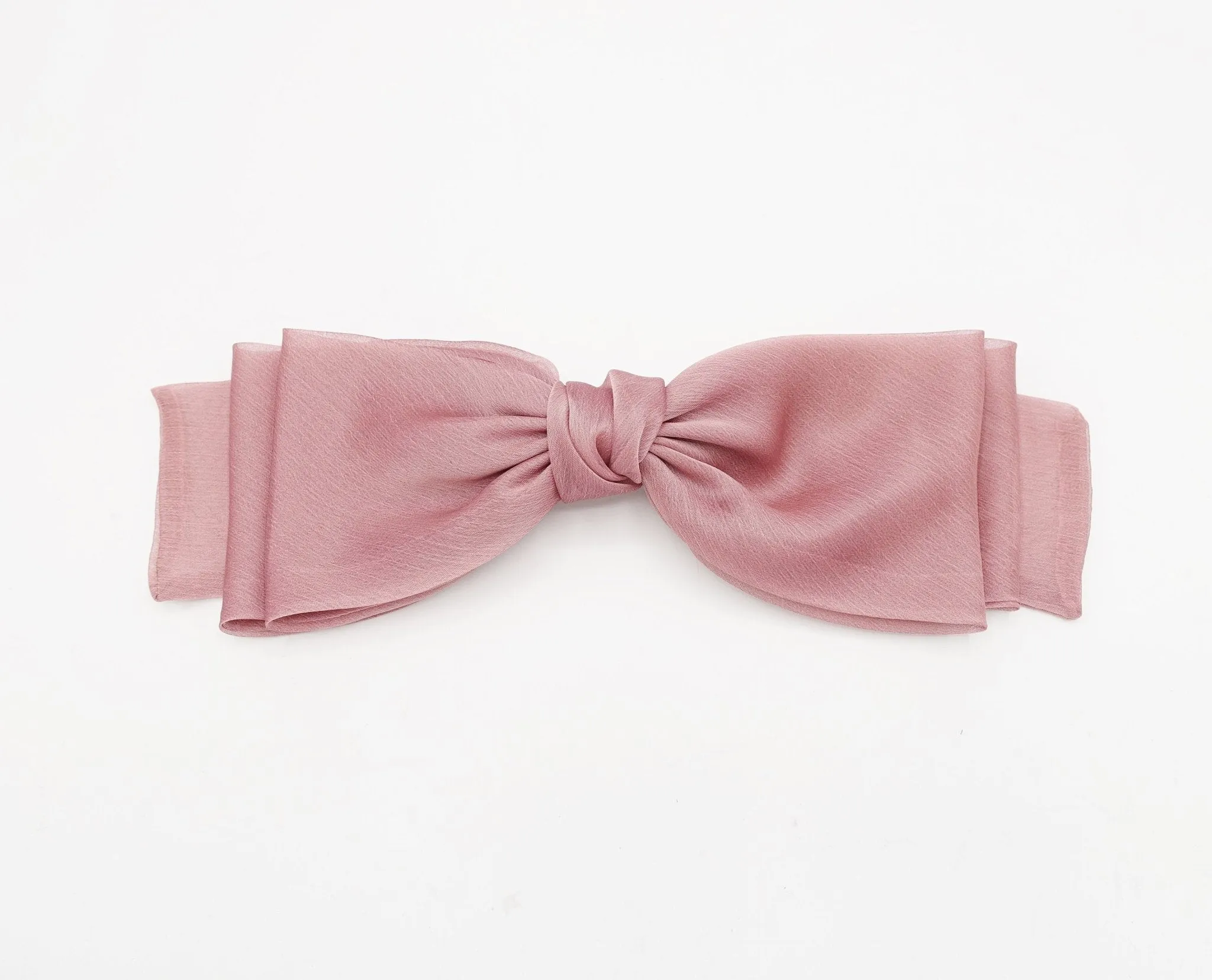 big silk chiffon hair bow double layered droopy bow hair stylish hair accessory for women