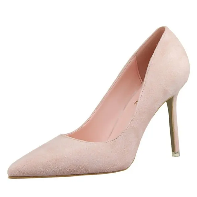 BIGTREE Superb Suede Stiletto Shoes