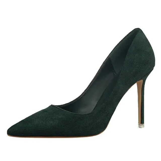 BIGTREE Superb Suede Stiletto Shoes