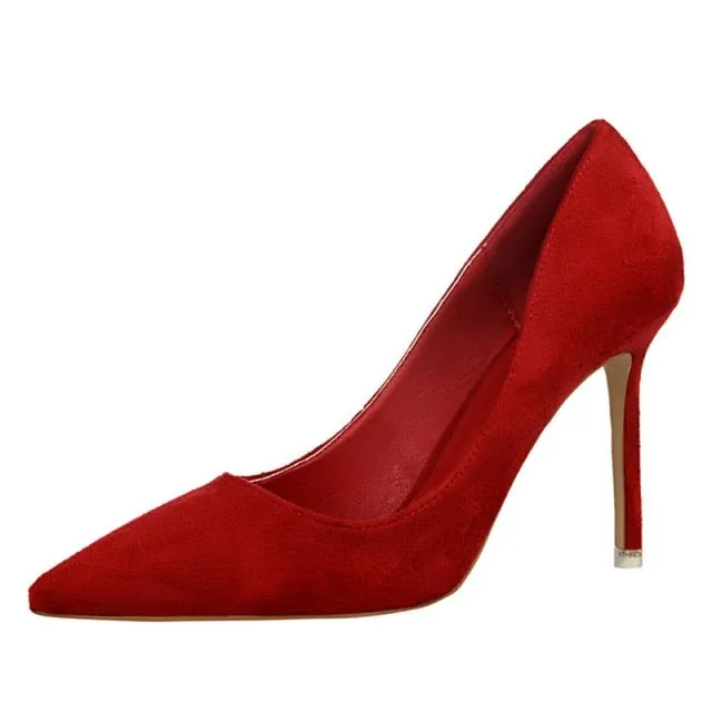 BIGTREE Superb Suede Stiletto Shoes