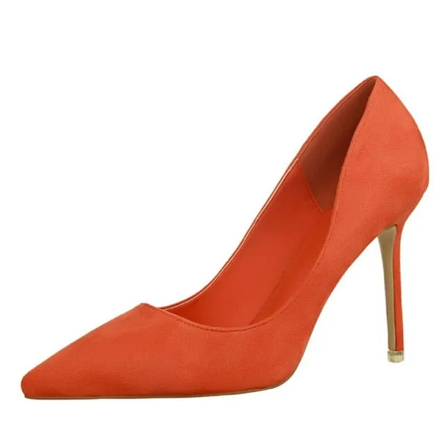 BIGTREE Superb Suede Stiletto Shoes