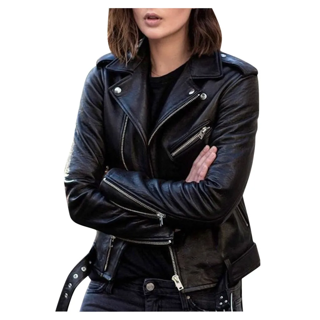 Biker Zip leather jacket