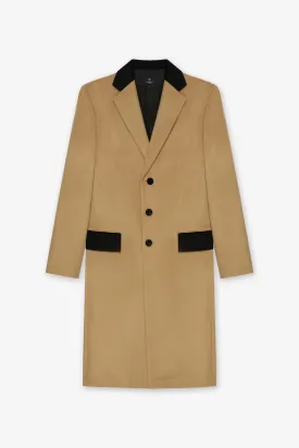 BILLIE CAMEL CONTRAST OVERCOAT