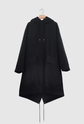 BILLIE - Cotton Shell Parka in Black