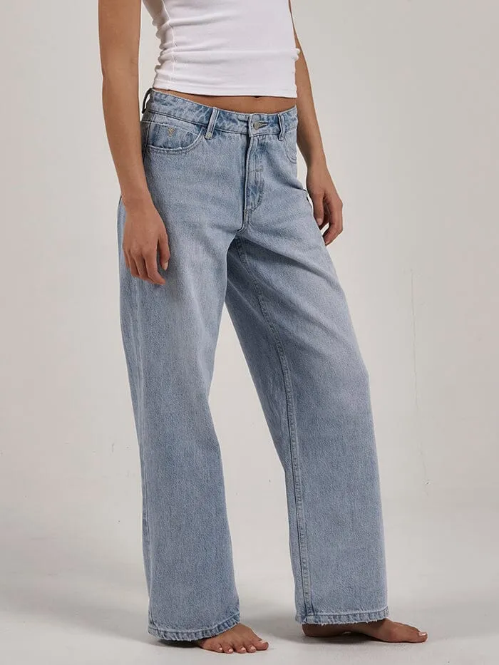 Billie Low Baggie Jean - Ash Blue