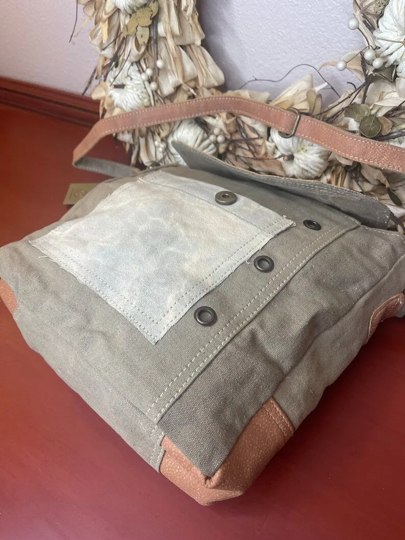 Biplane Canvas Suede Crossbody