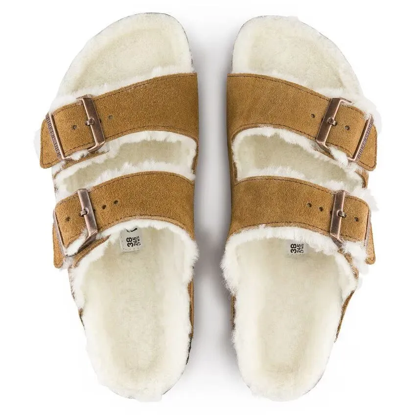 Birkenstock Arizona Mink Lined Shearling