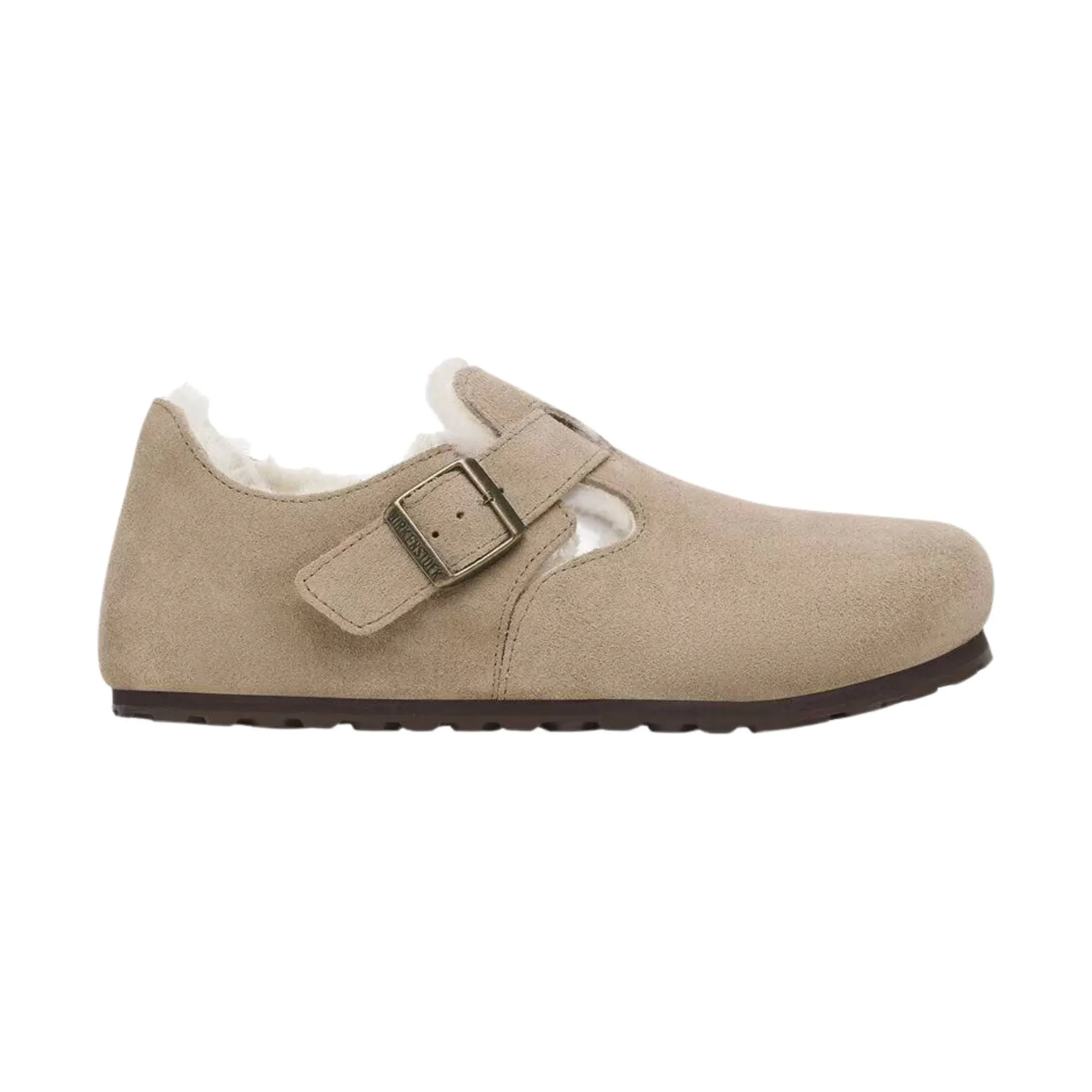 Birkenstock London Shearling Suede Leather - Taupe