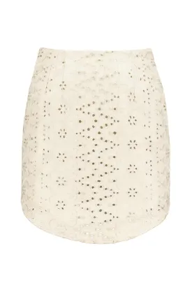 Bishop   Young Eyelet Mini Skirt K1DSKW2439D