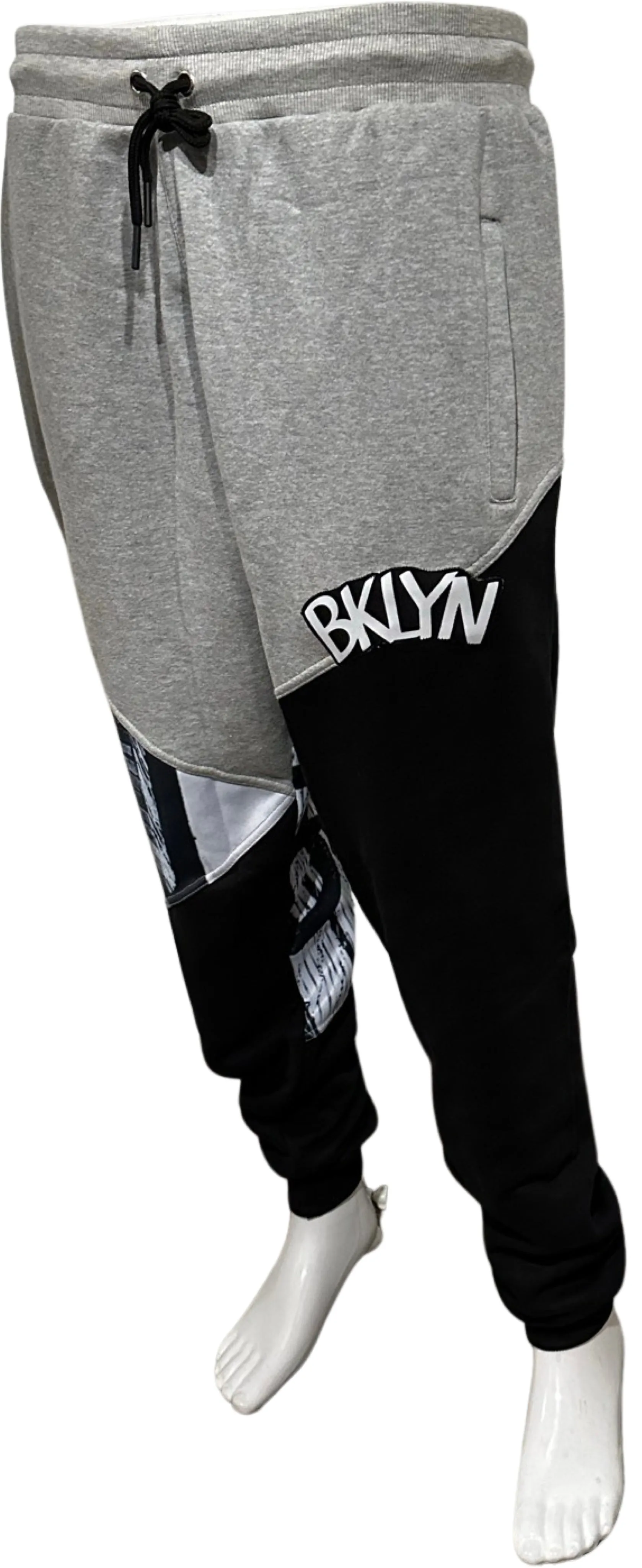 ^BKLYN^ (BLACK-GREY) LUX JOGGER SWEATPANTS