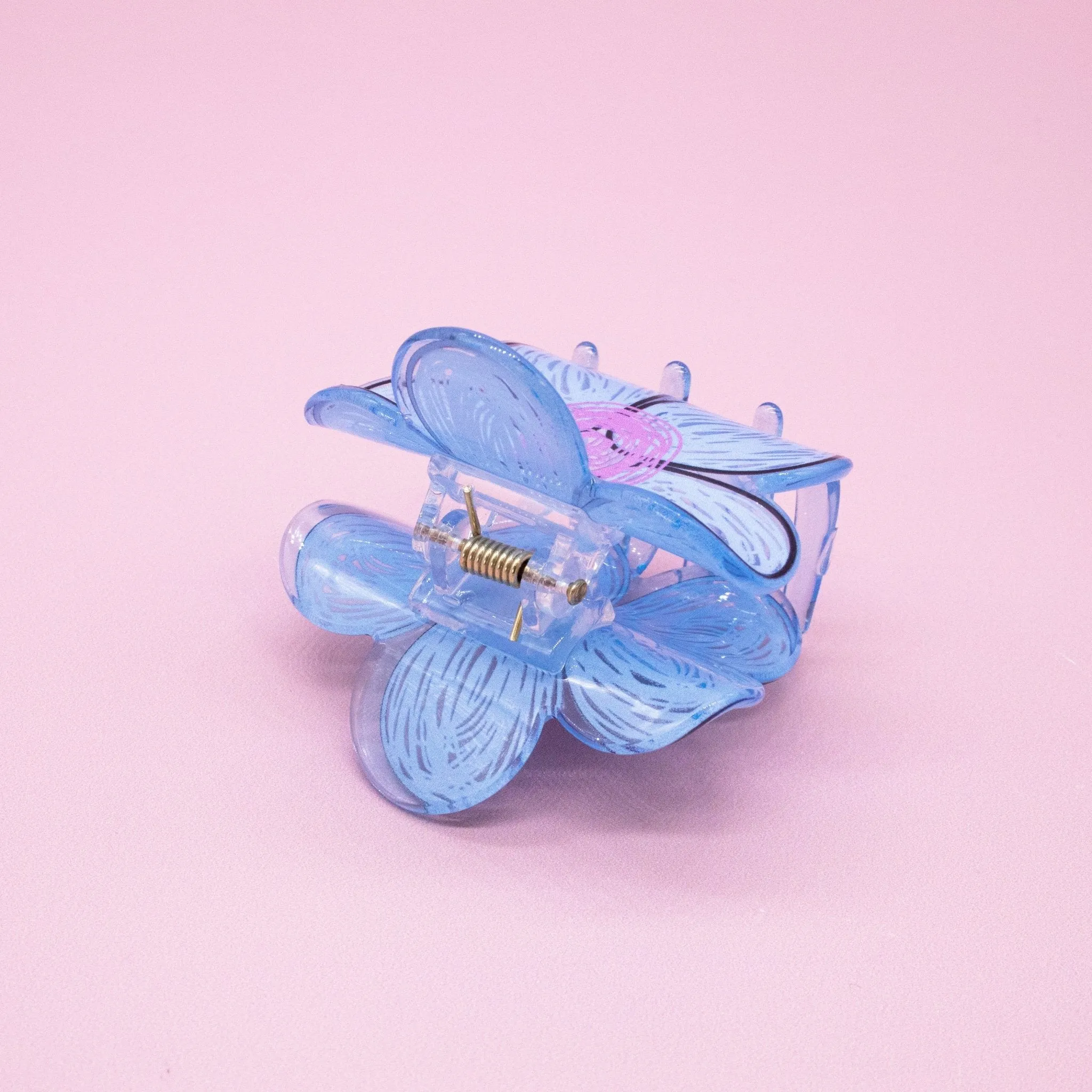 Bksmartz Designs x Frog Sac Blue Flower Hair Claw Clip