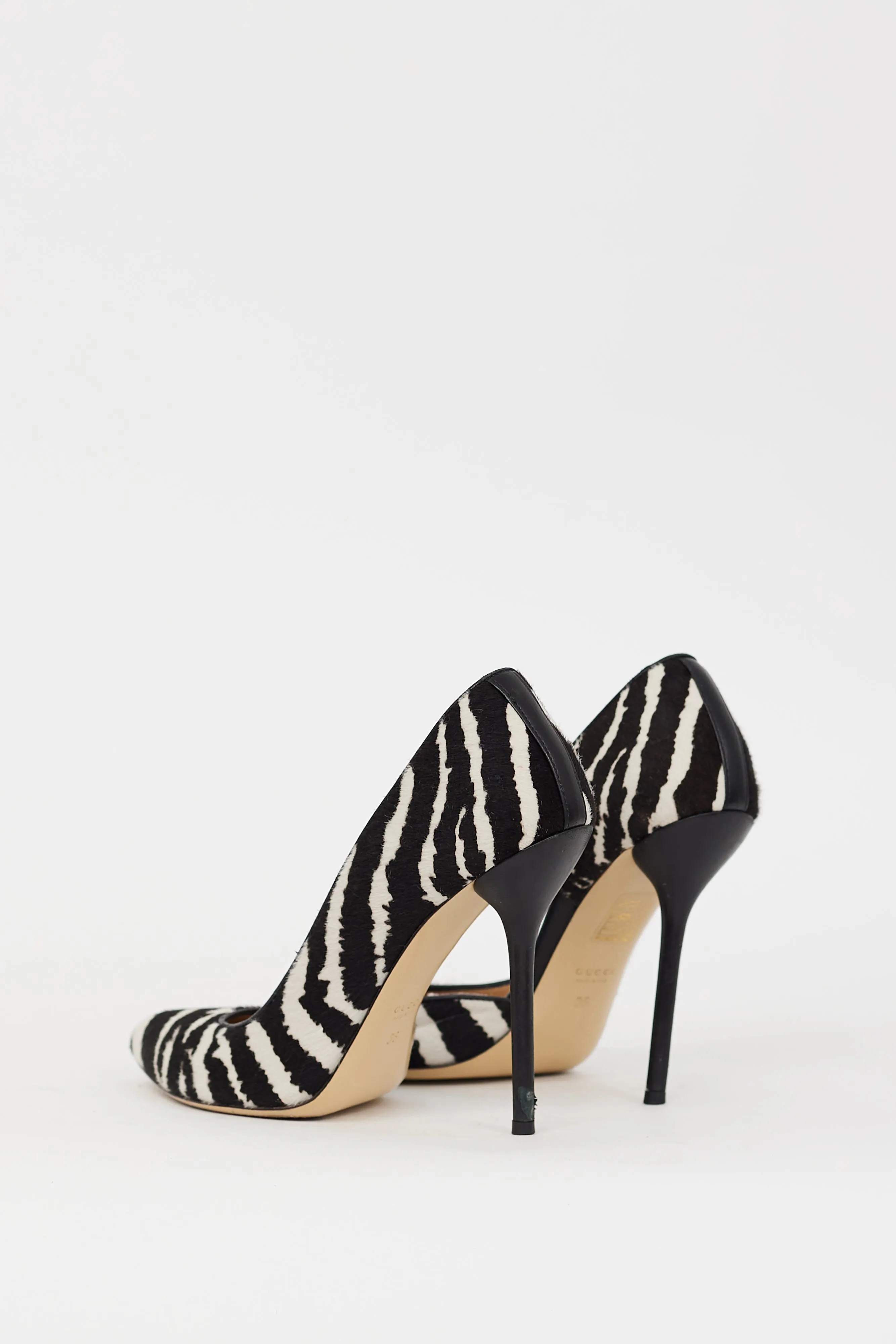 Black & White Printed Hair Noah D'Orsay Heel