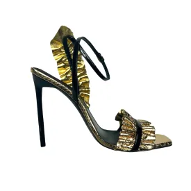 Black and Gold High Heels - 8.5