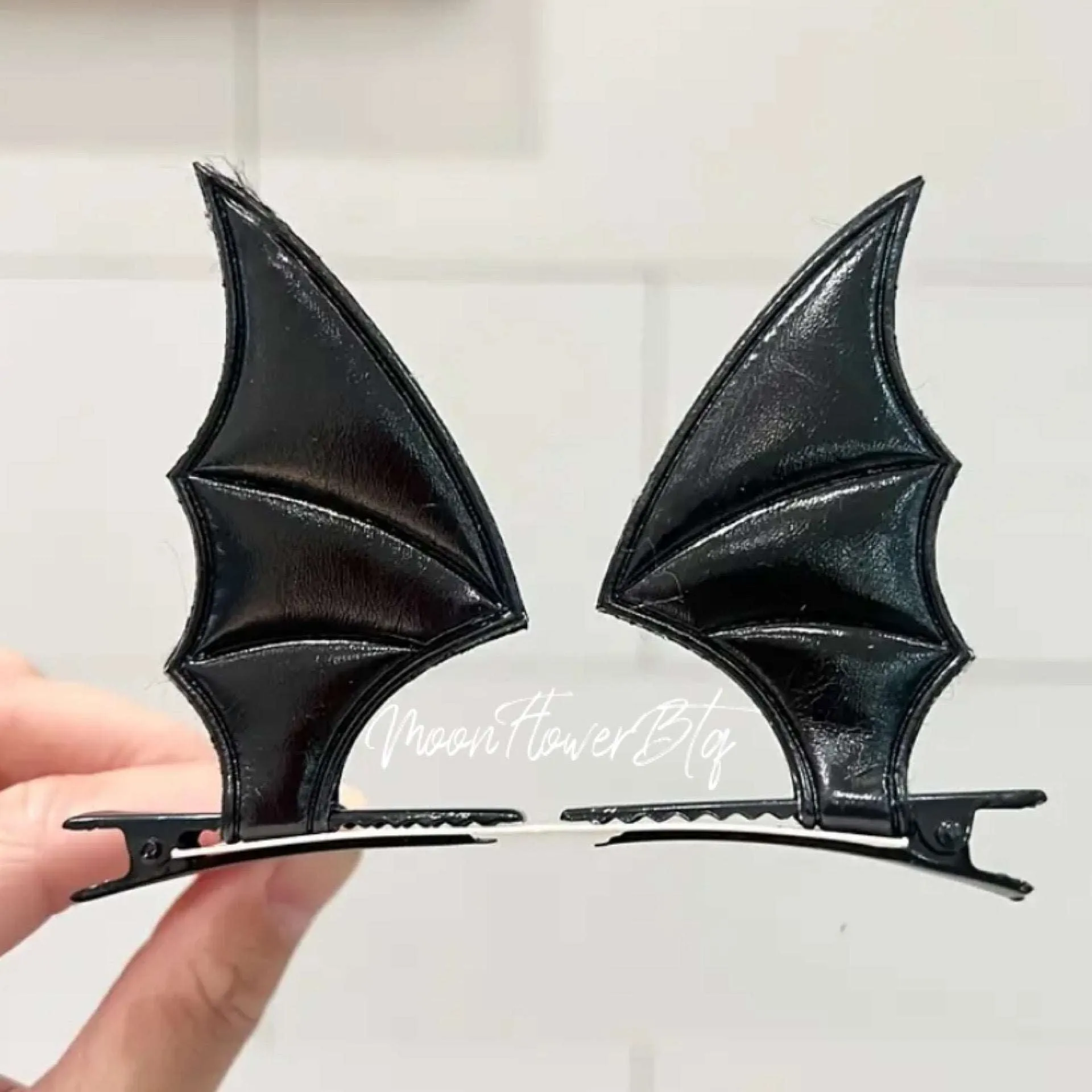 Black Bat Wing Hair Clips