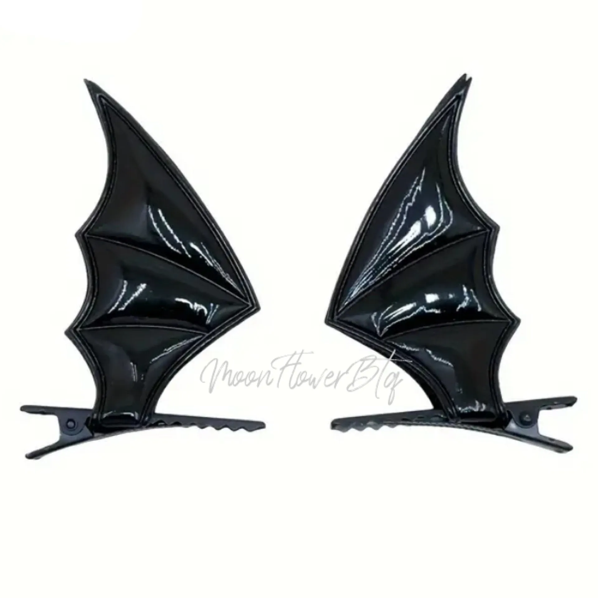 Black Bat Wing Hair Clips