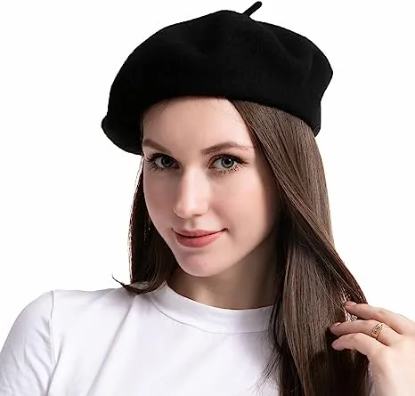 Black Beret Hat - Adult