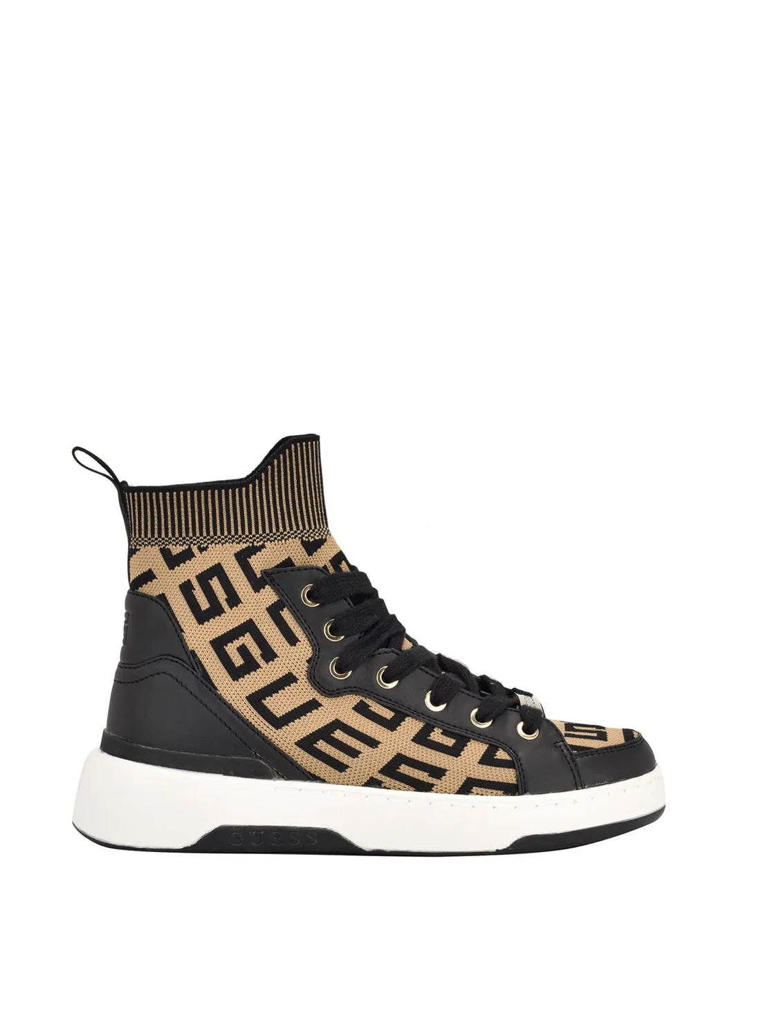 Black Brown Mannen High Top Sneakers