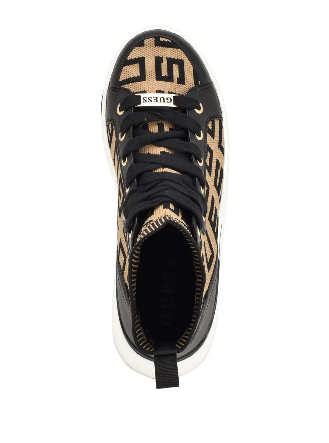 Black Brown Mannen High Top Sneakers