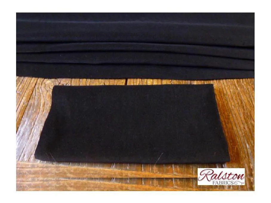 BLACK - Cotton Dressmaking / Crafting Velvet Velveteen Fabric - Lightweight - Crafts, Sewing, Dressmaking etc