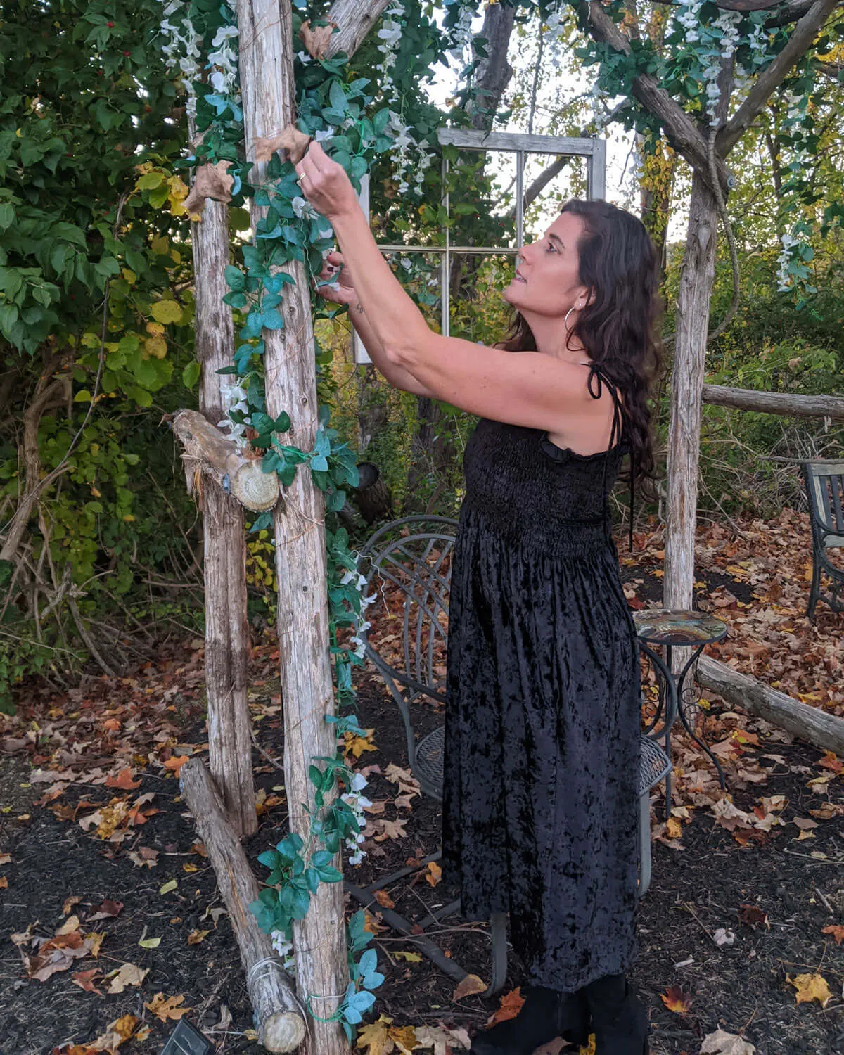 Black Crushed Velvet Dakota Dress