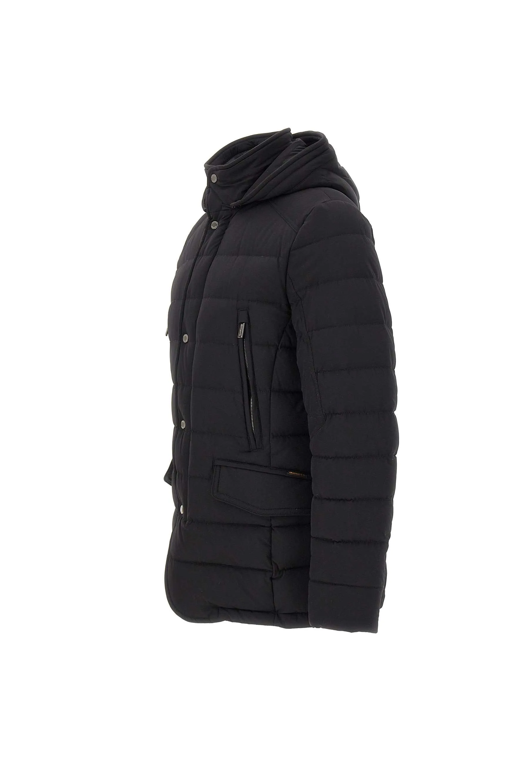 Black Down Padded Hooded Jacket