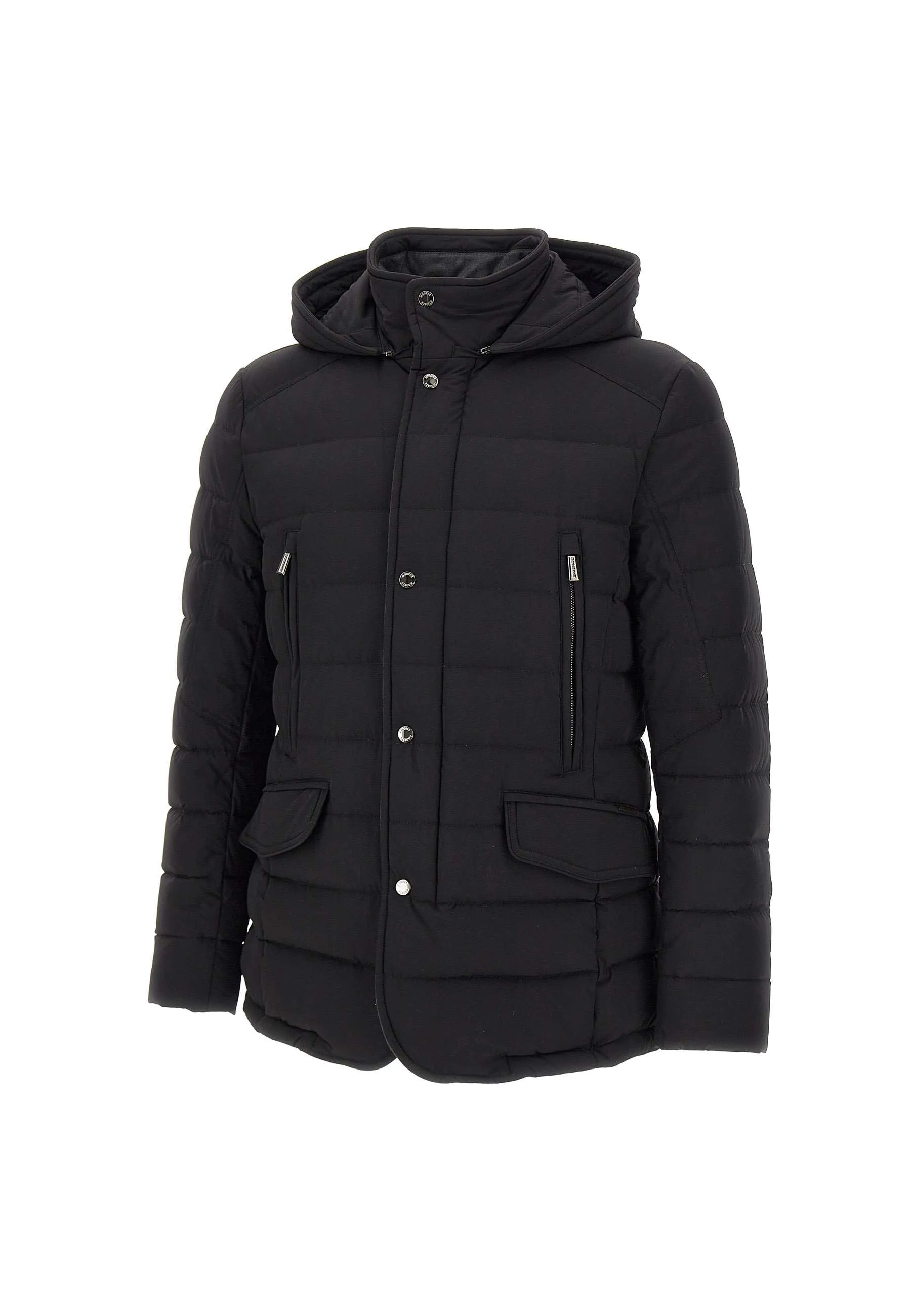 Black Down Padded Hooded Jacket