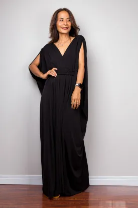 Black kaftan maxi dress