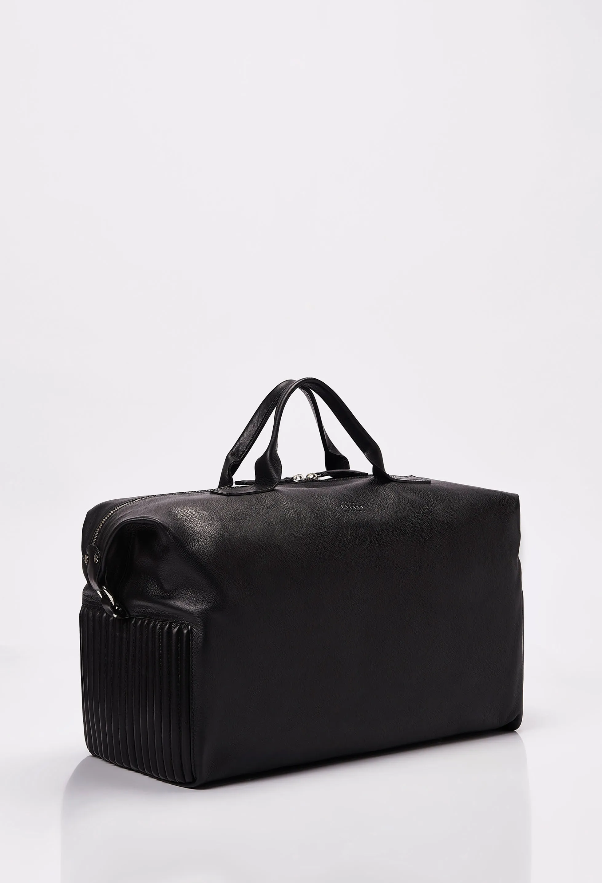 Black Leather Duffel Bag