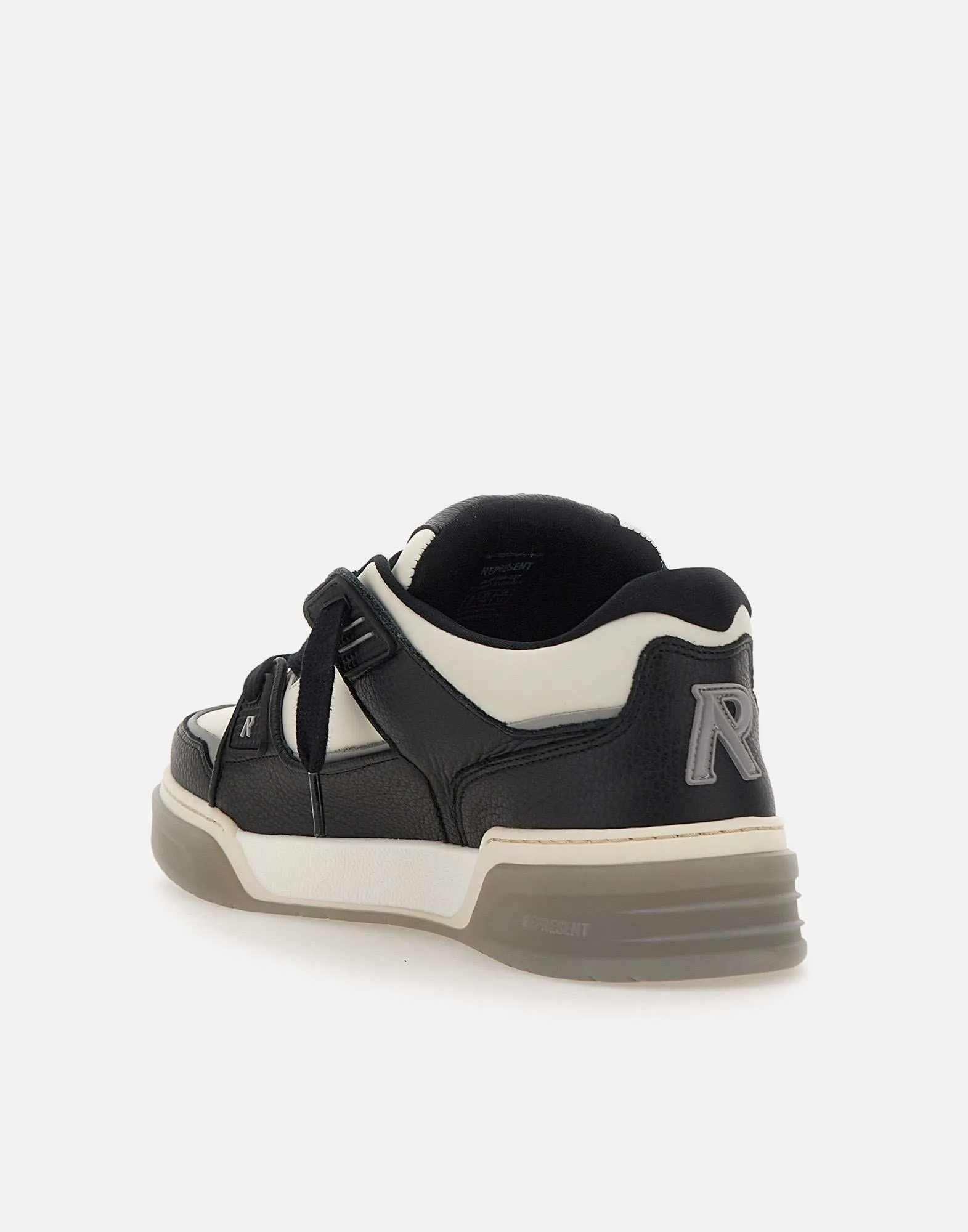 Black Leather Studio Sneakers for Men