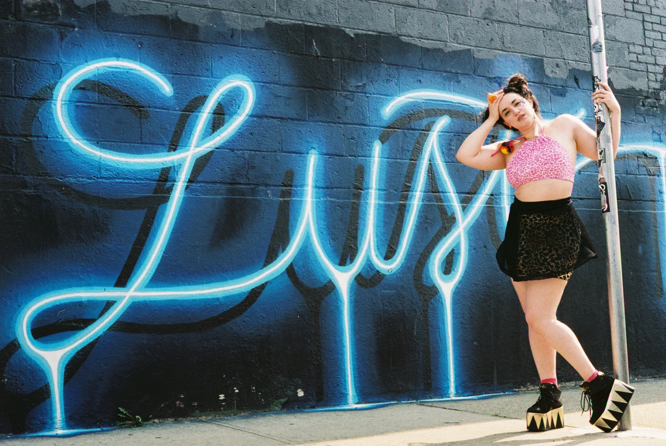 Black Mesh Skater Skirt