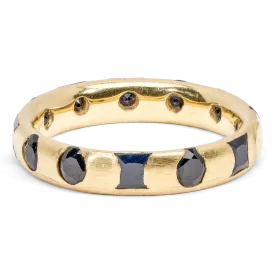 Black Mixed Cut Celeste Ring - Made to Order