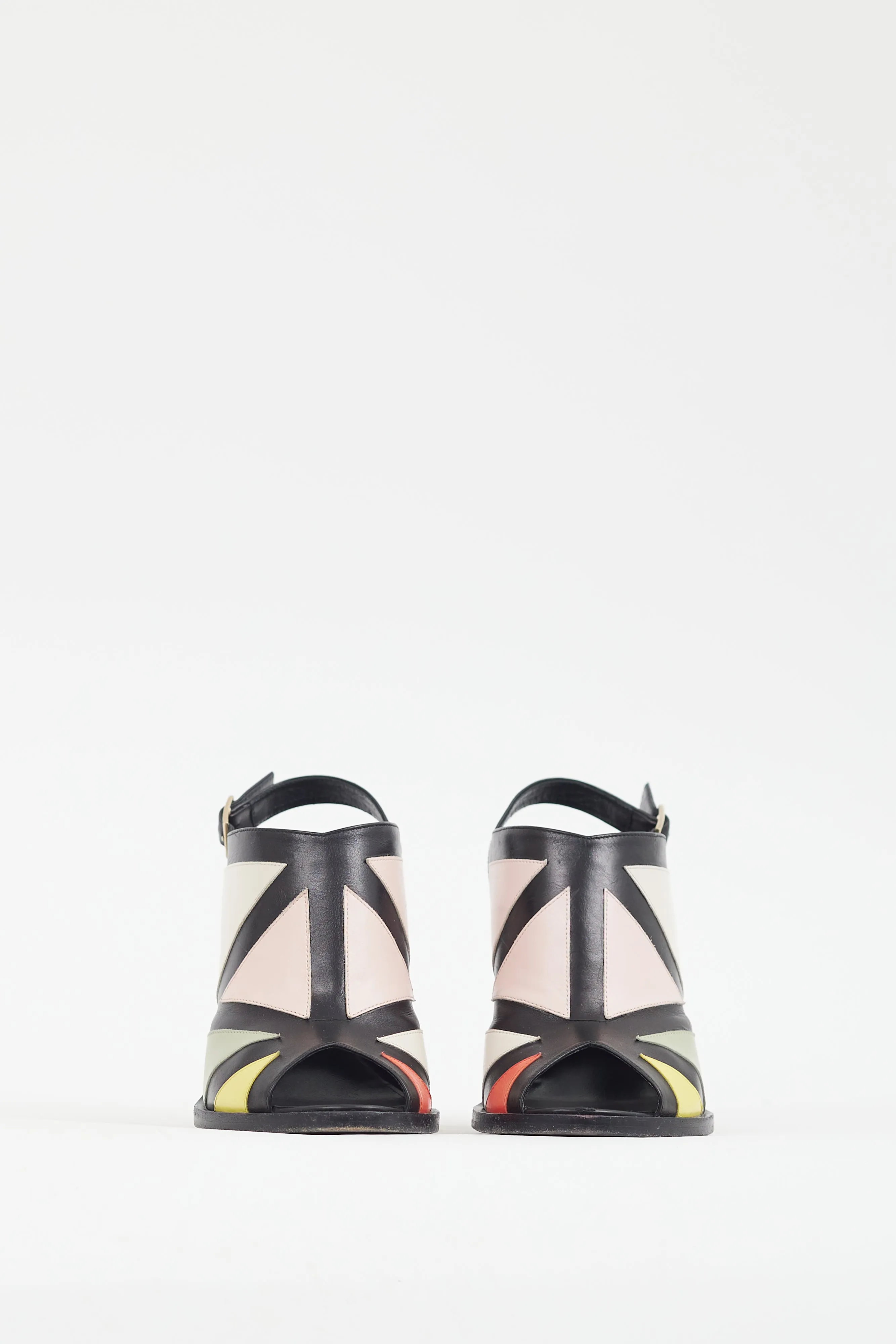 Black Multi Geometric Heel