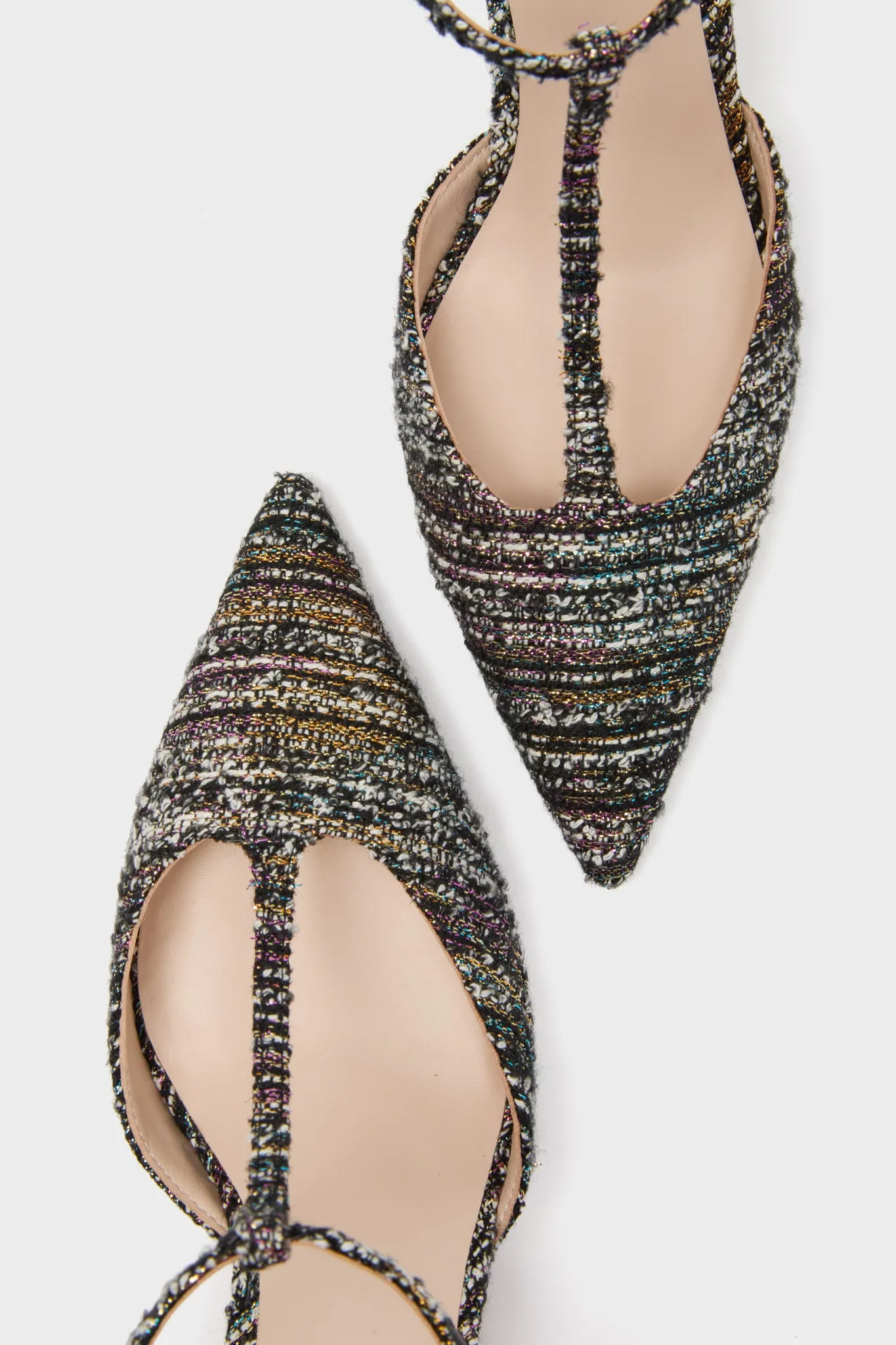 Black Multi Tweed Margot Heels