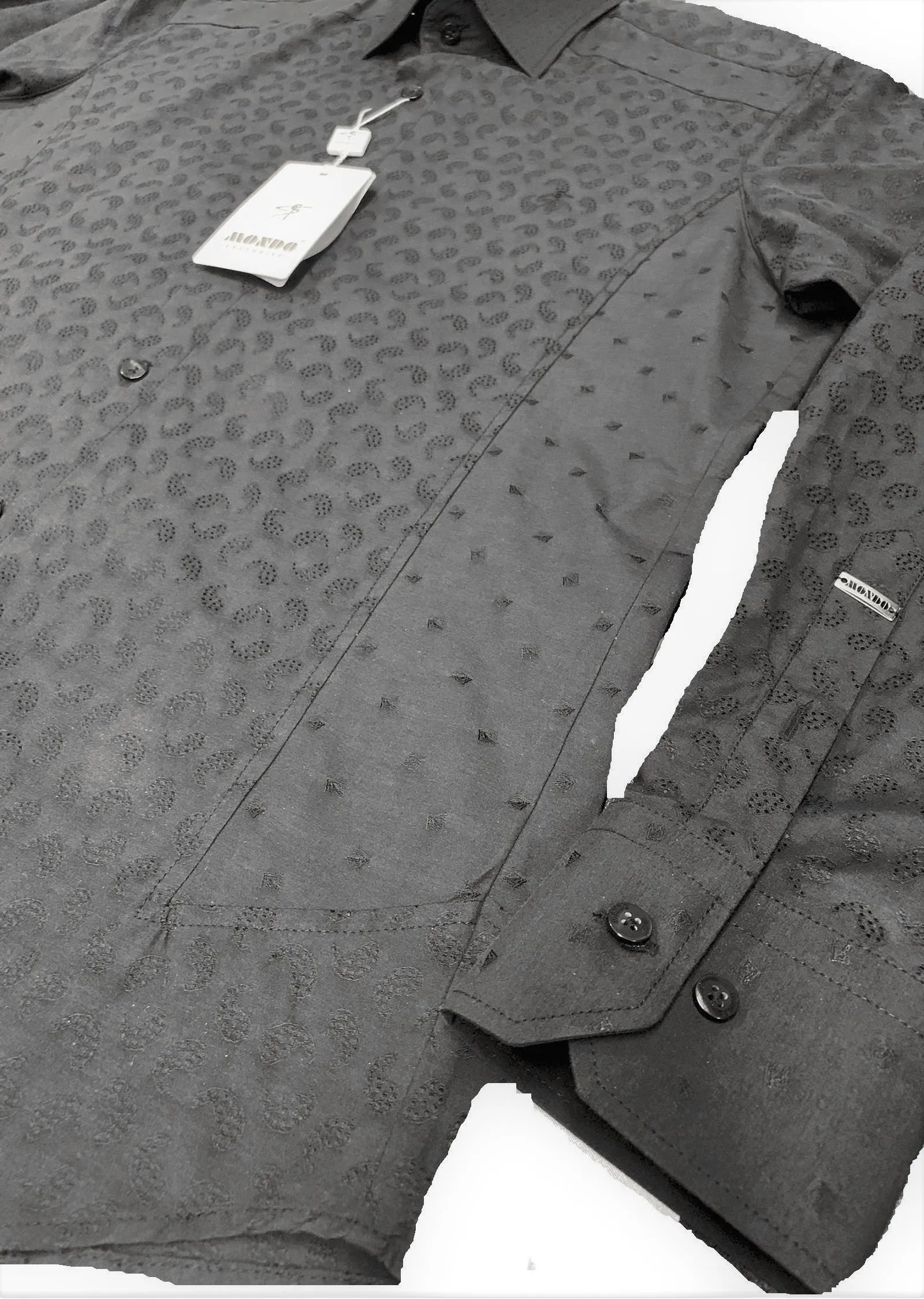 Black Paisley Jacquard Shirt