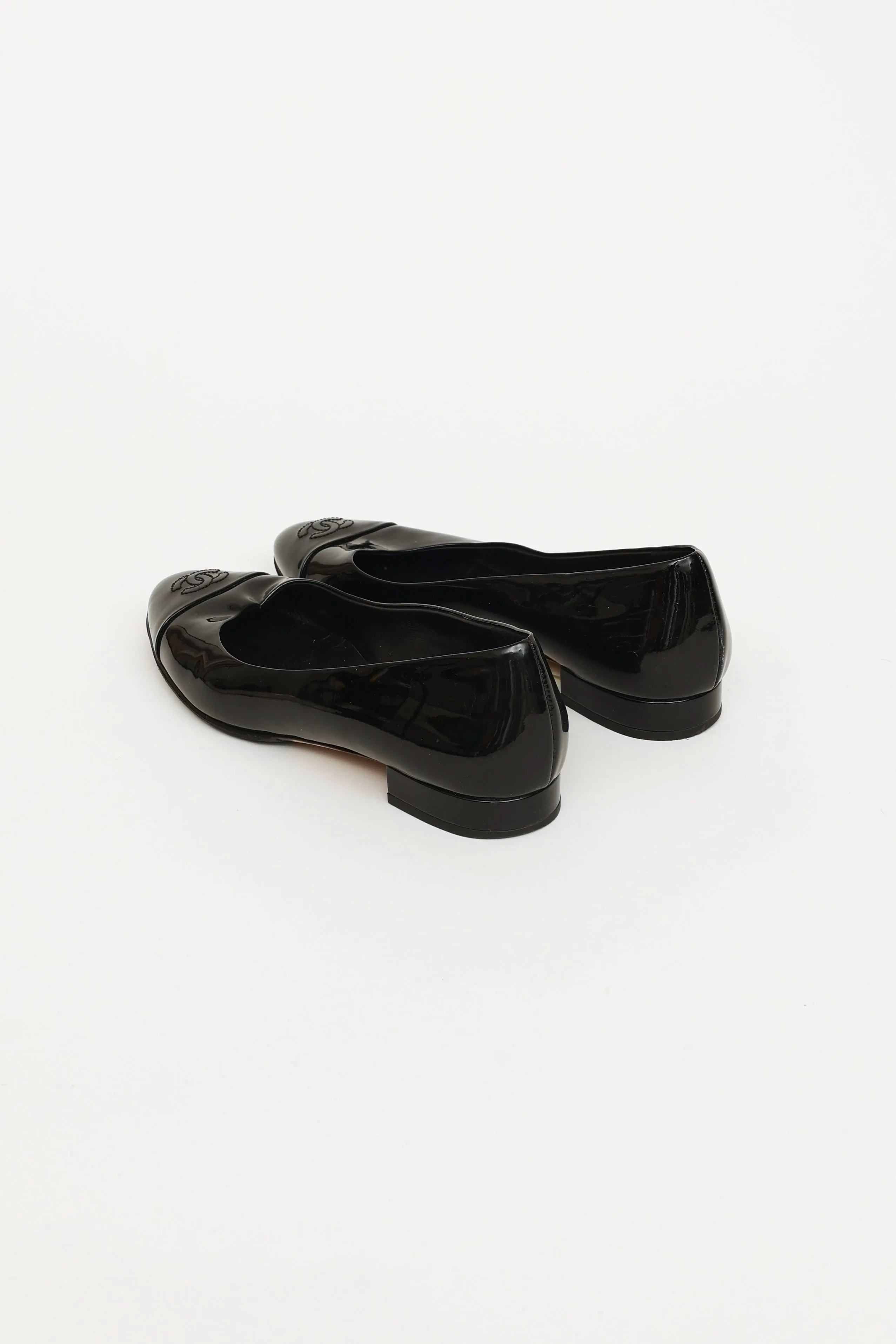 Black Patent Leather CC Flat