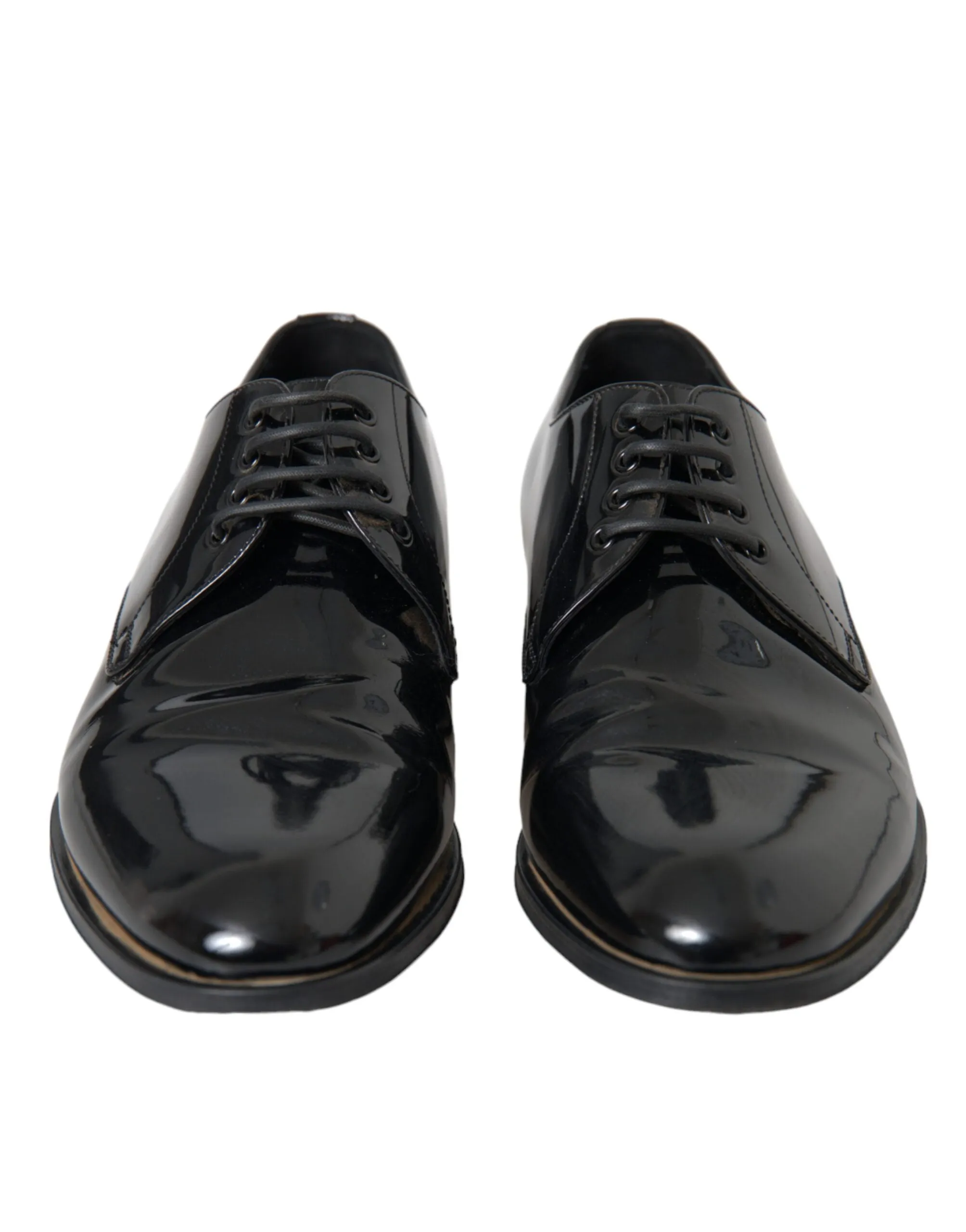 Black Patent Leather Derby Formal Dress Shoes