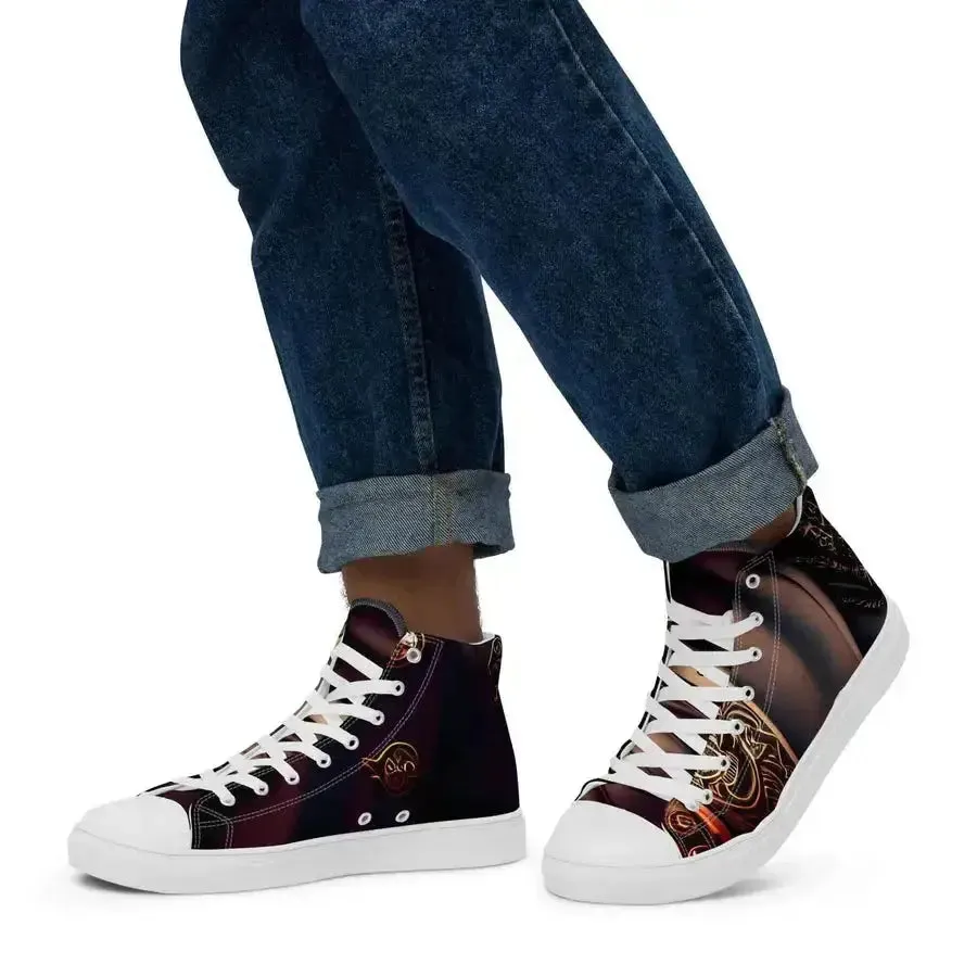 Black pirates men’s high top stylish shoes