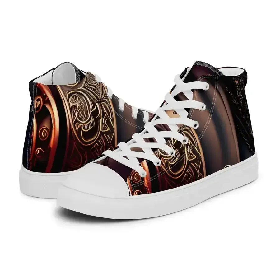 Black pirates men’s high top stylish shoes