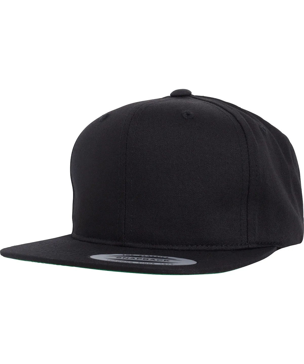 Black - Pro-style twill snapback youth cap (6308)