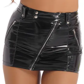 Black Rave Party Mini Skirt