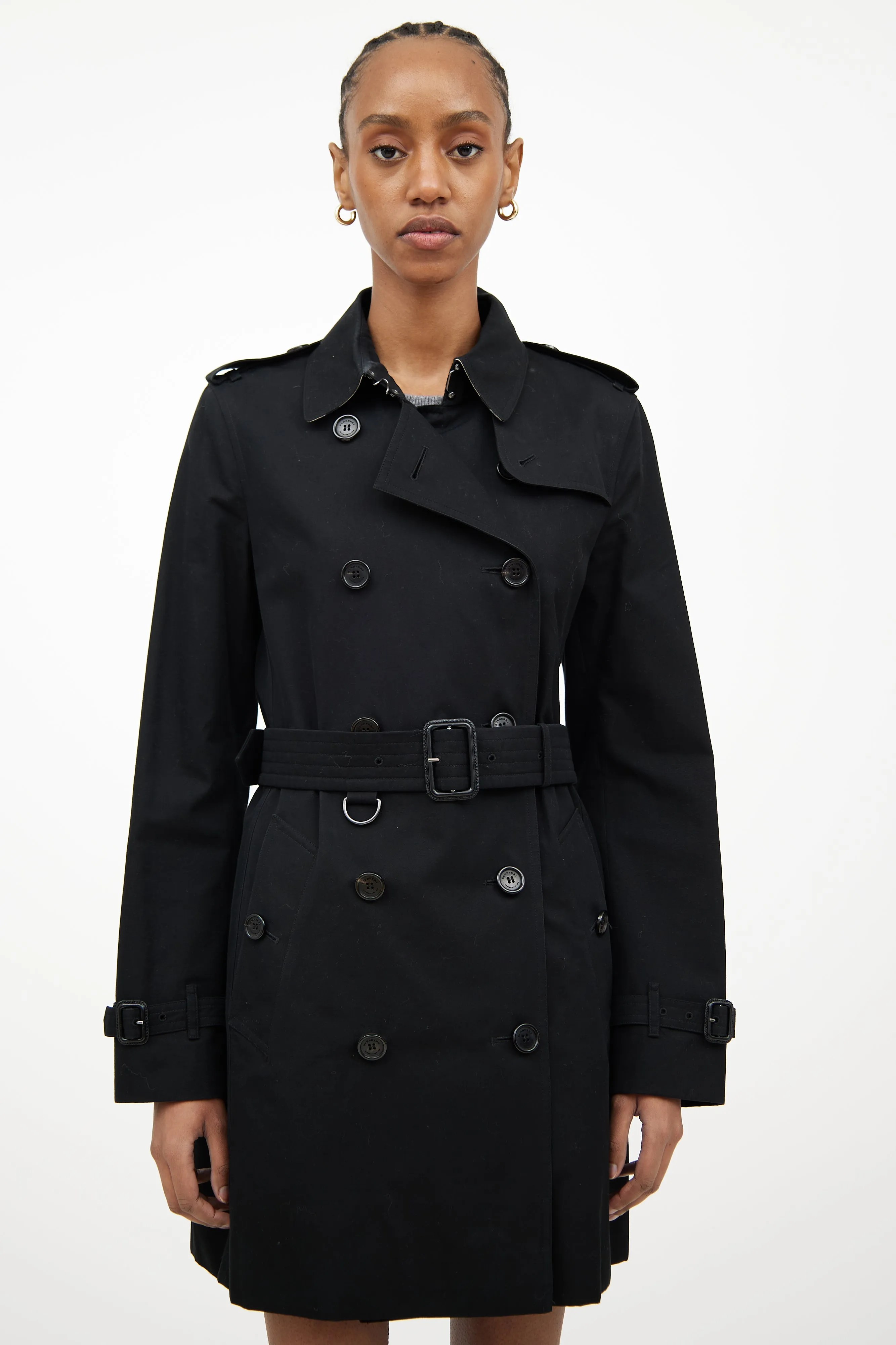 Black Short Trench Coat