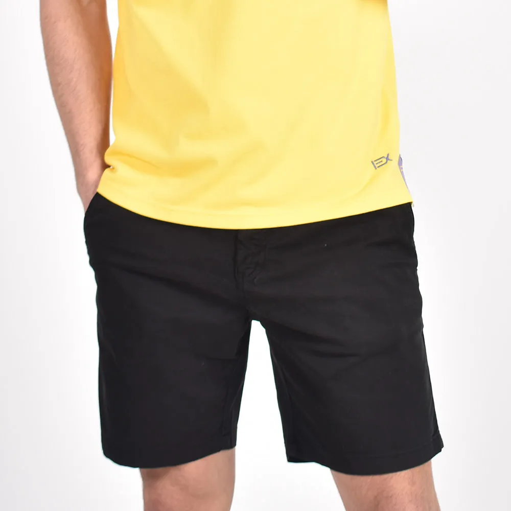 Black Slim Fit Chino Shorts