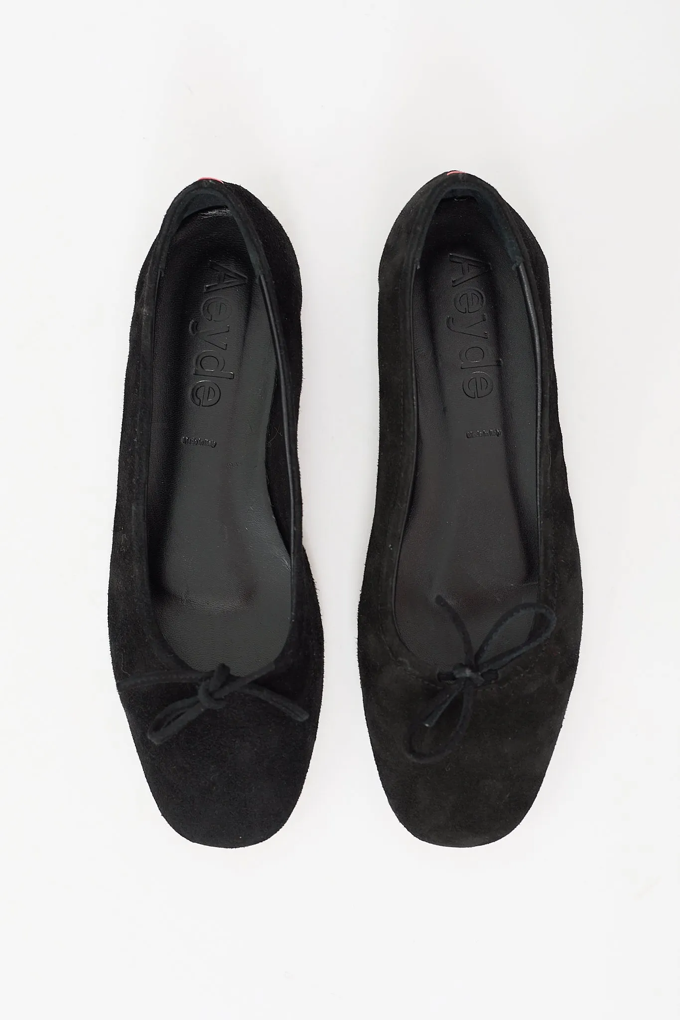 Black Suede Delfina Ballerina Flat