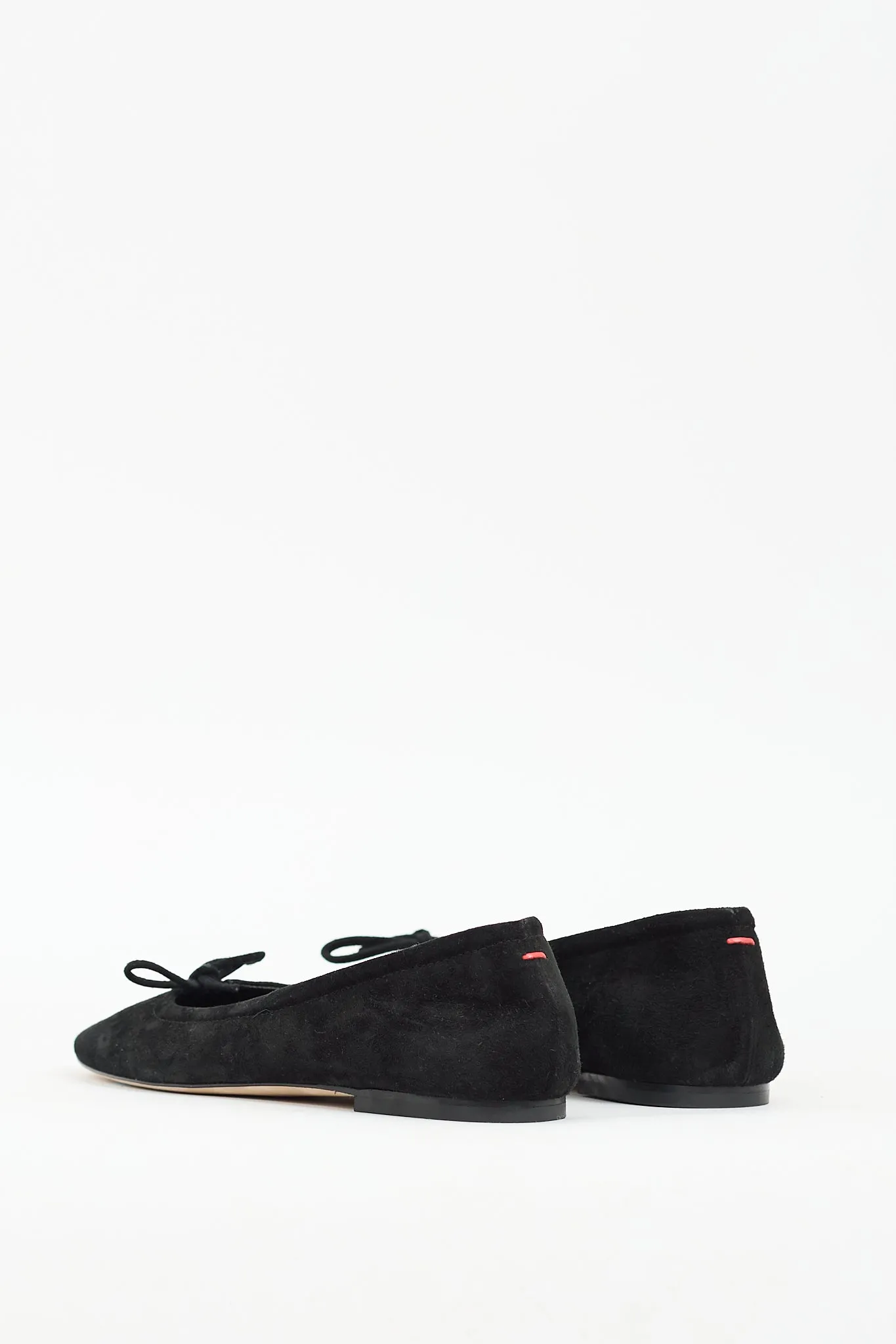 Black Suede Delfina Ballerina Flat