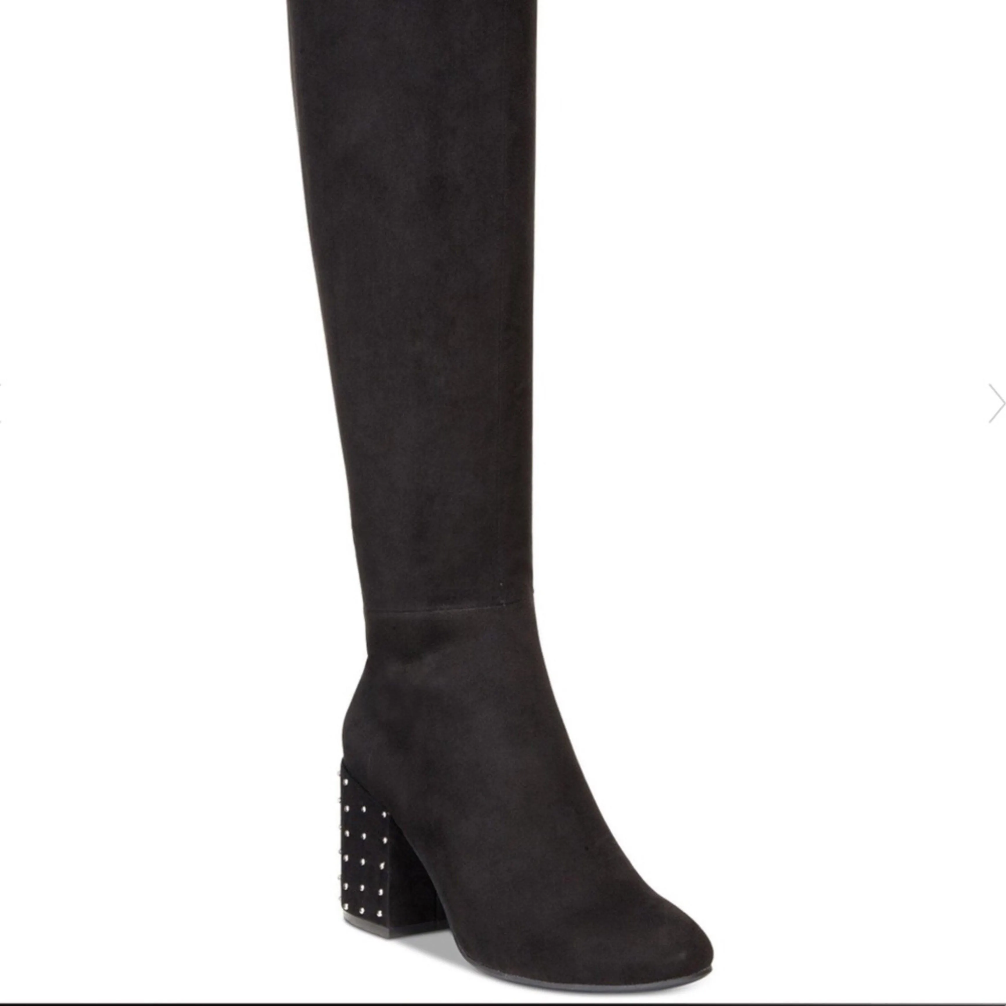 Black Suede Knee High Boots