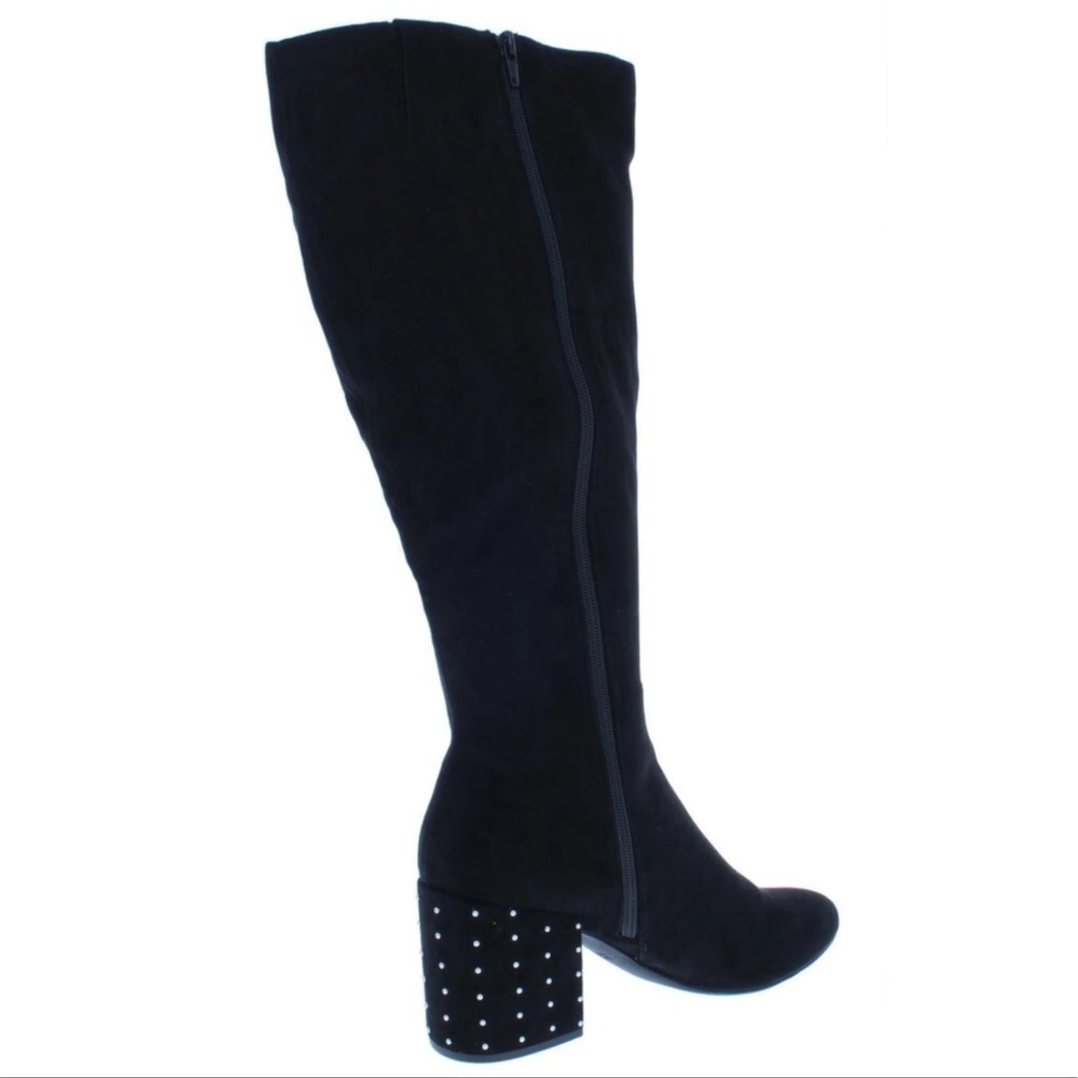 Black Suede Knee High Boots